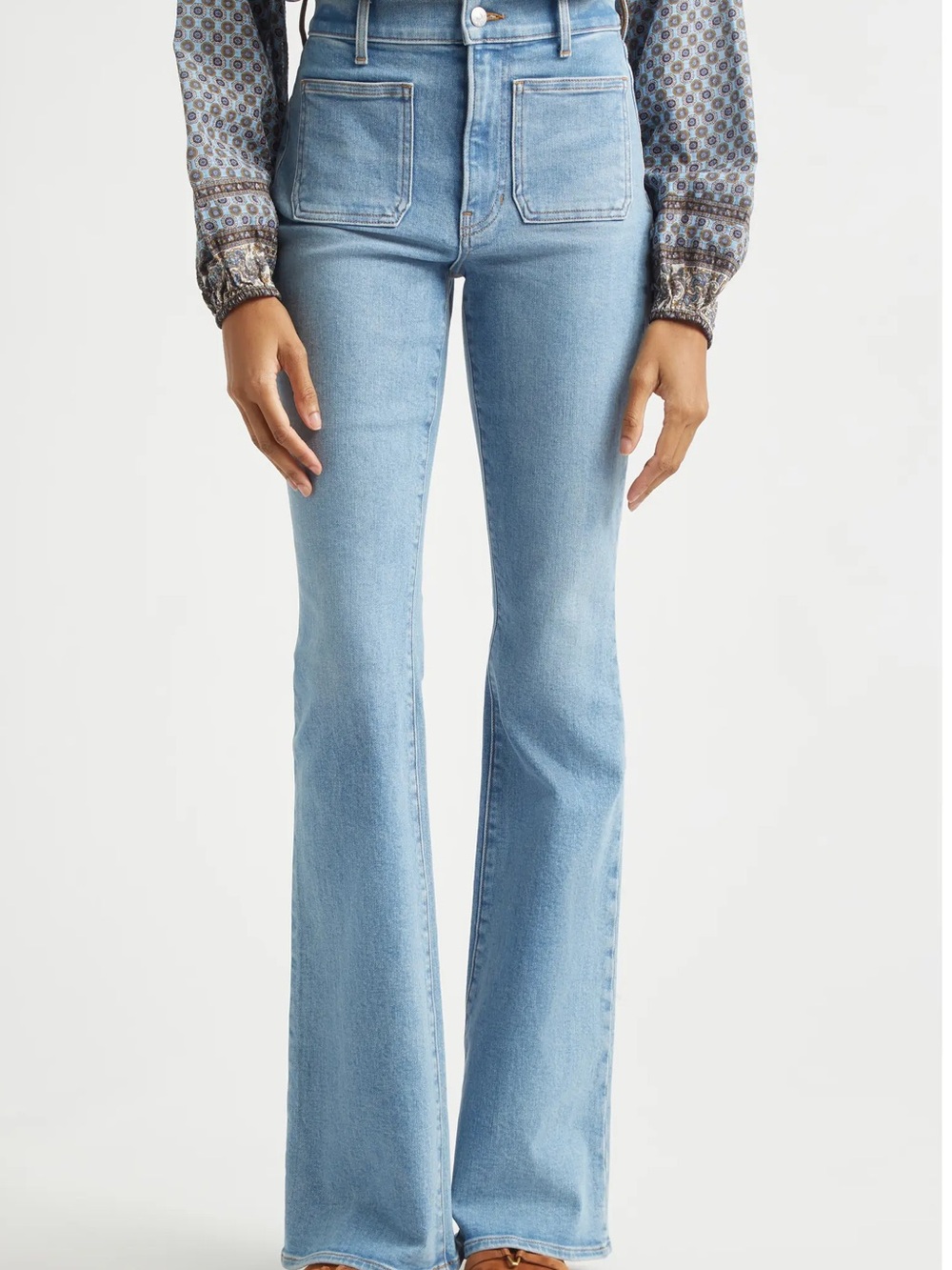 Veronica Beard Beverly High Waist Skinny Flare Leg Jeans 31